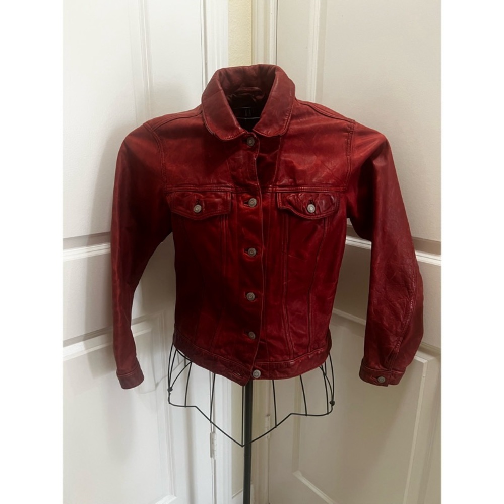 GAP Red Leather Jacket